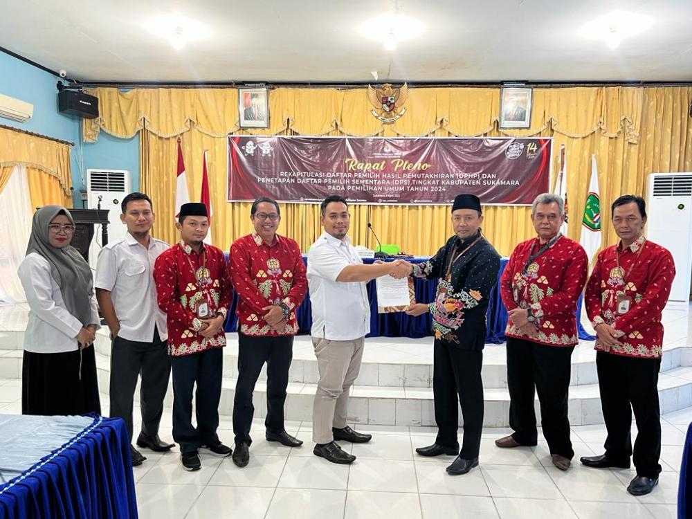 Pengawasan Rapat Pleno Penetapan Daftar Pemilih Sementara (DPS) Tingkat Kabupaten Sukamara