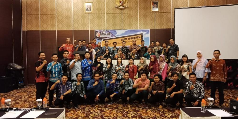 Rapat Koordinasi Teknis Pengawasan Pemilu 2019 Tingkat Provinsi KAlimantan Tengah