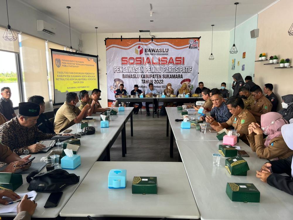 Sosialisasi Pengawasan Pemilu Partisipatif Bawaslu Kabupaten Sukamara Tahun 2022