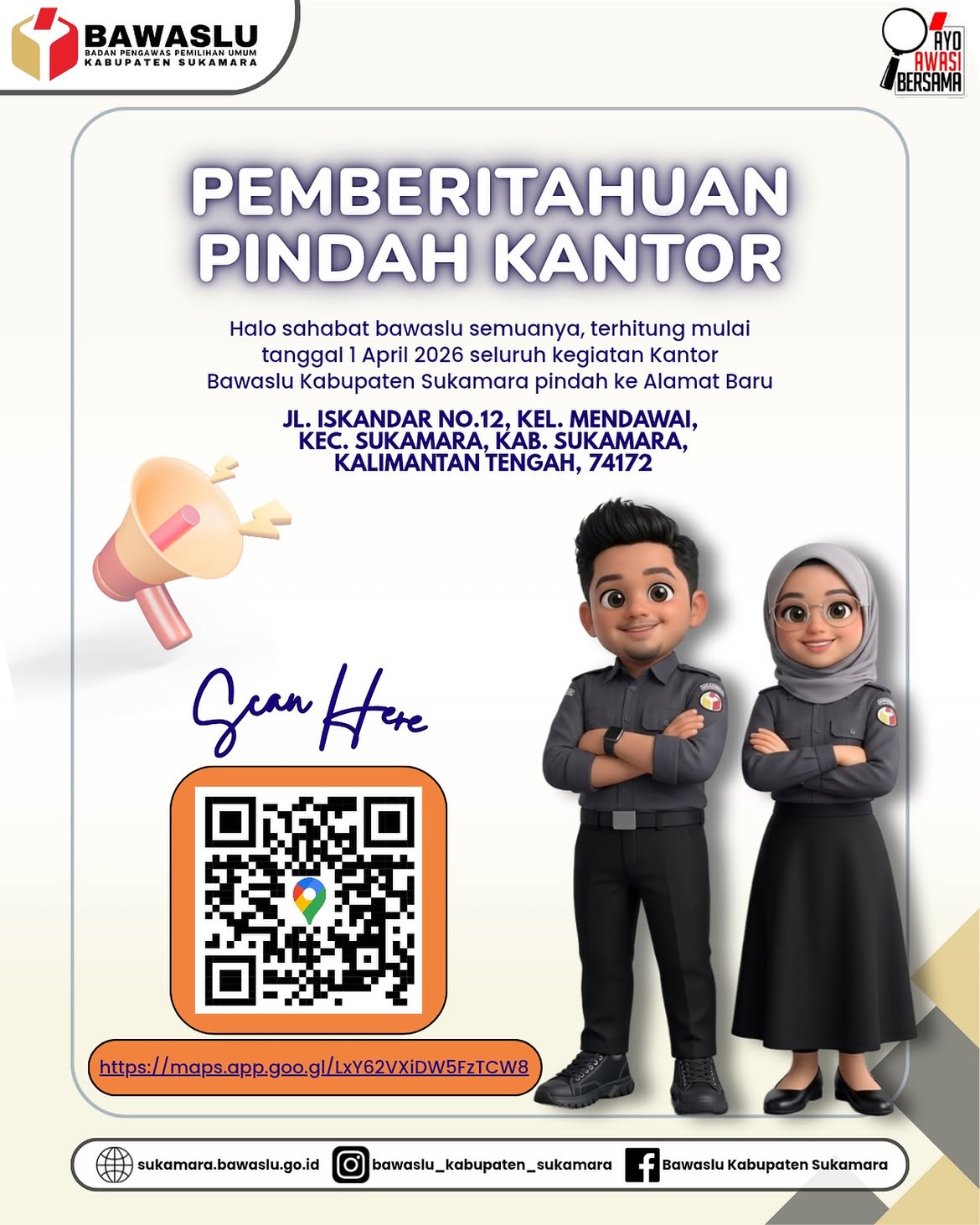 Kantor Bawaslu Kabupaten Sukamara