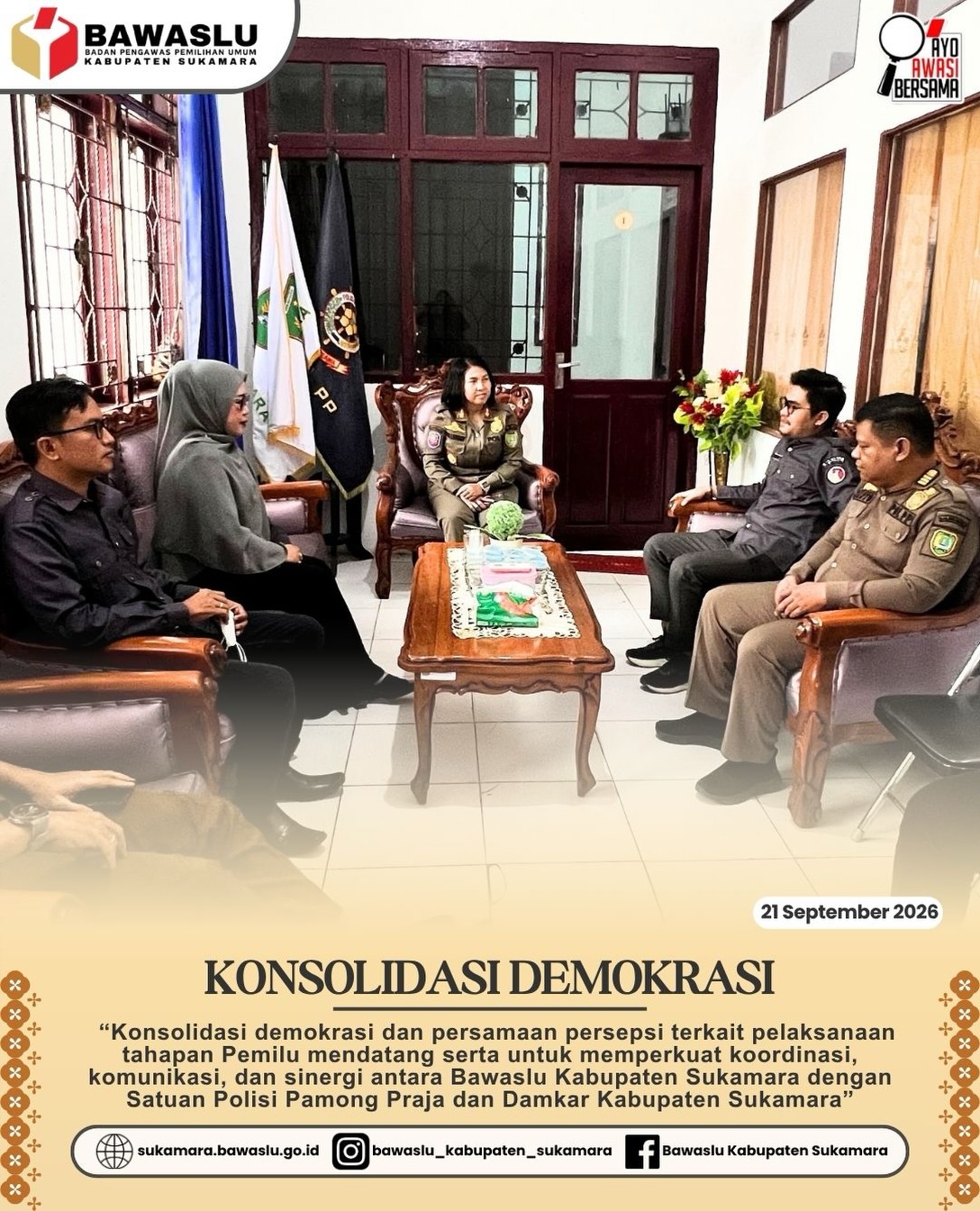 Konsolidasi demokrasi bersama Satpol PP dan Damkar Kabupaten Sukamara