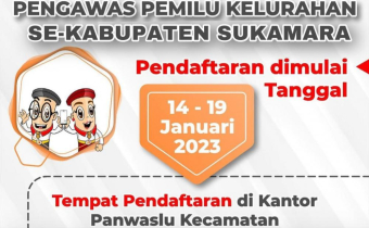PENGUMUMAN PENDAFTARAN CALON ANGGOTA PANWASLU KELURAHAN/DESA PADA PEMILU SERENTAK 2024